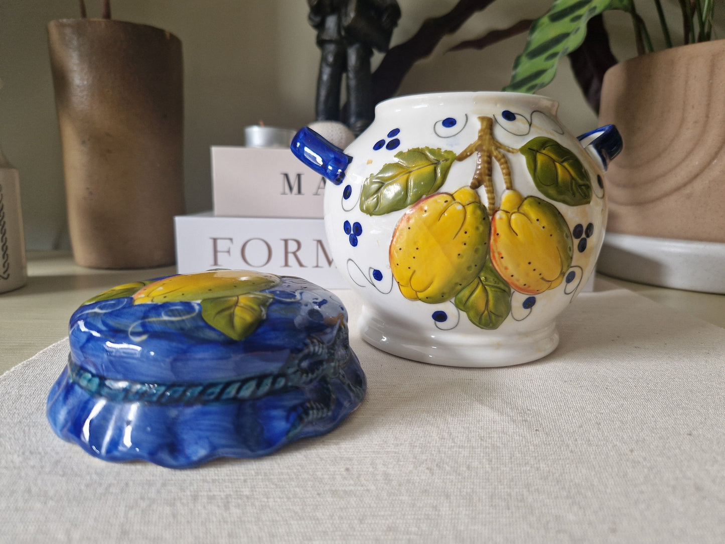 Brocante Voorraadpot met Citroenen