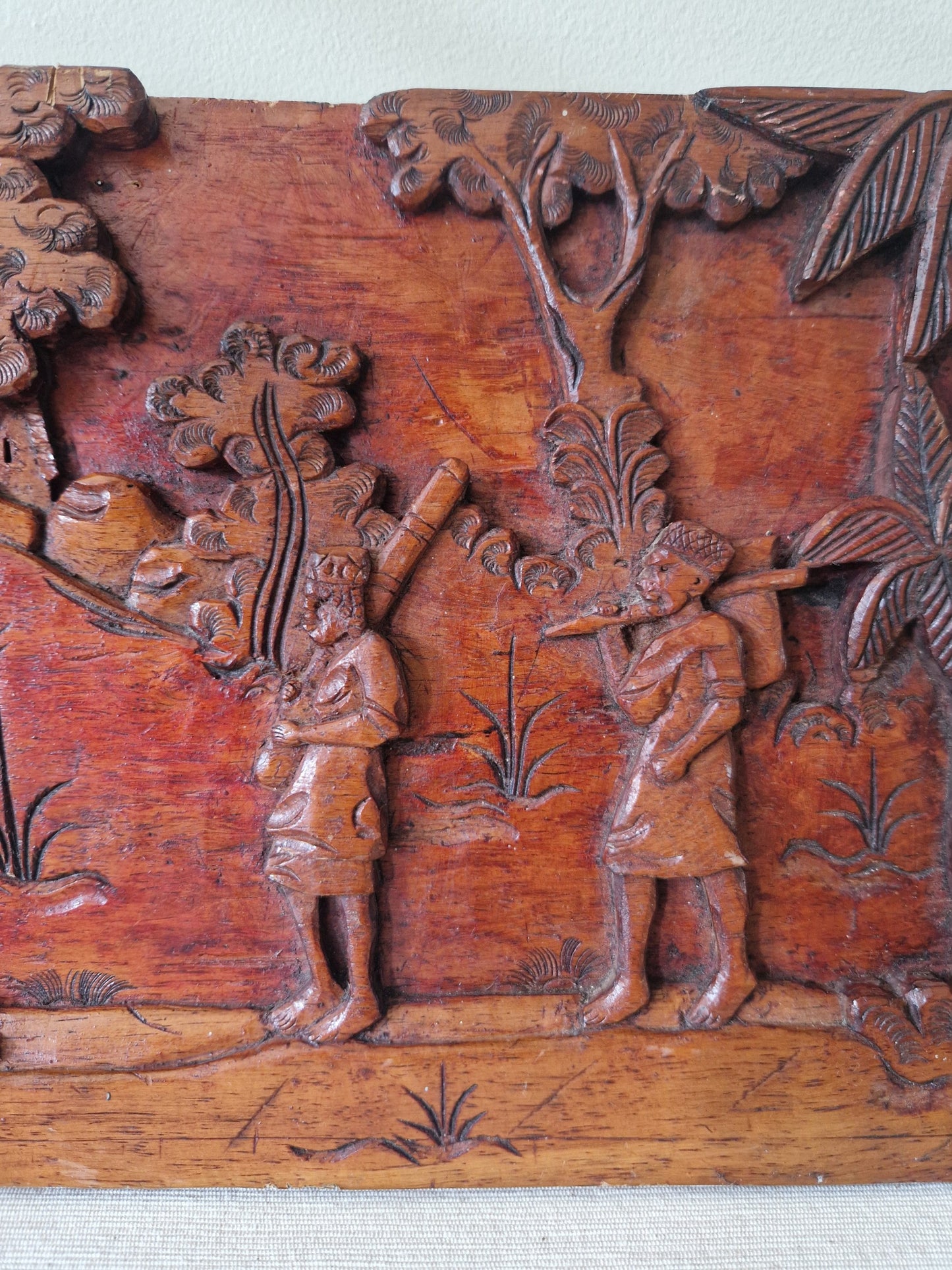 Vintage Houtsnijwerk Wanddecoratie