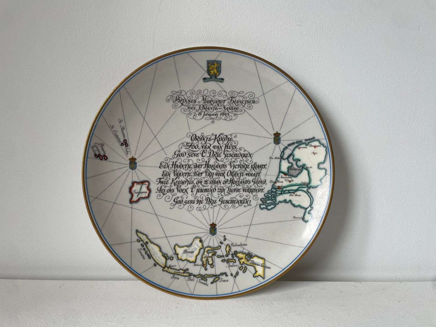 vintage wandbord prinses Margriet kopen D’Antan