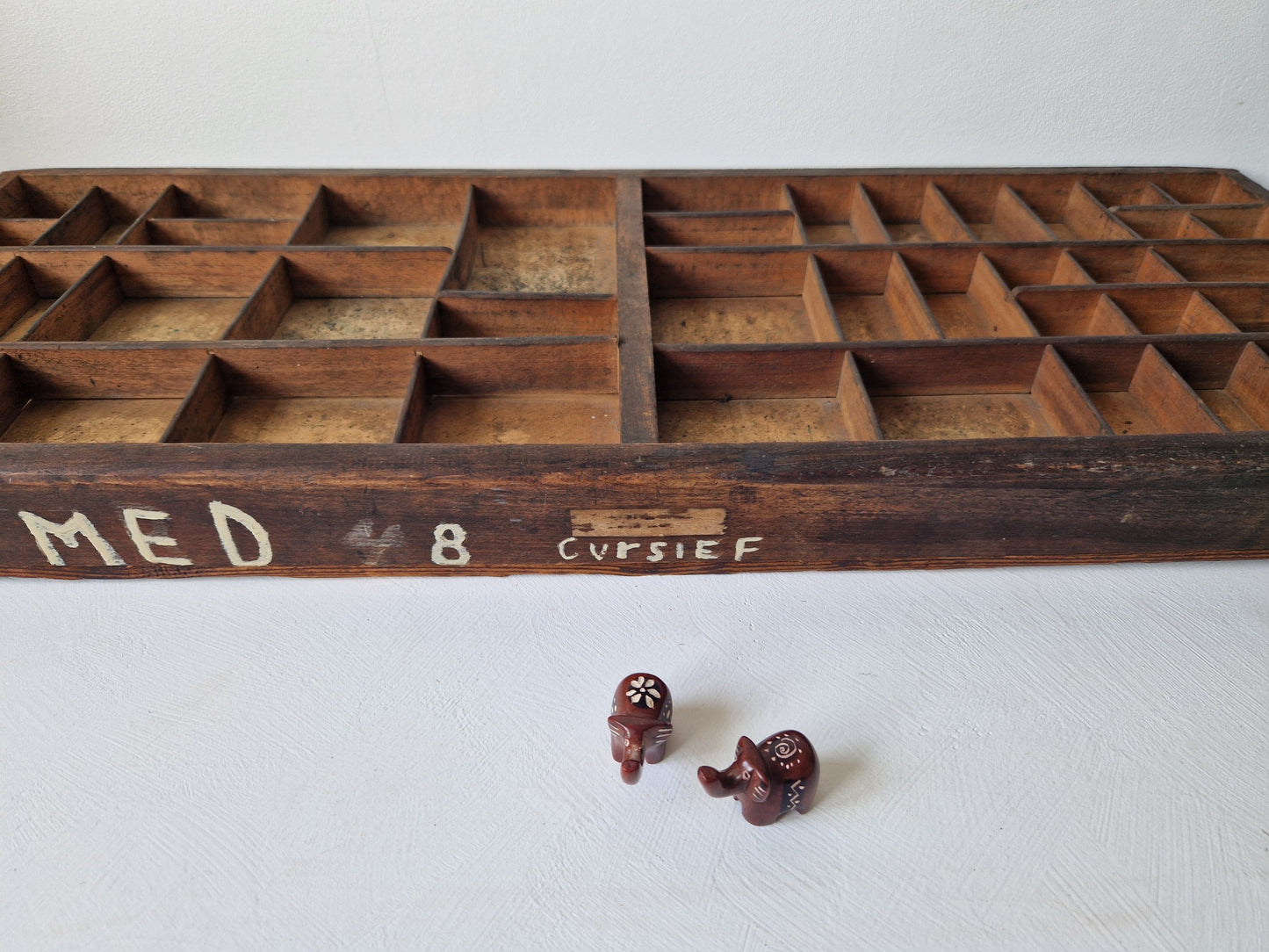 Originele letterbak van hout