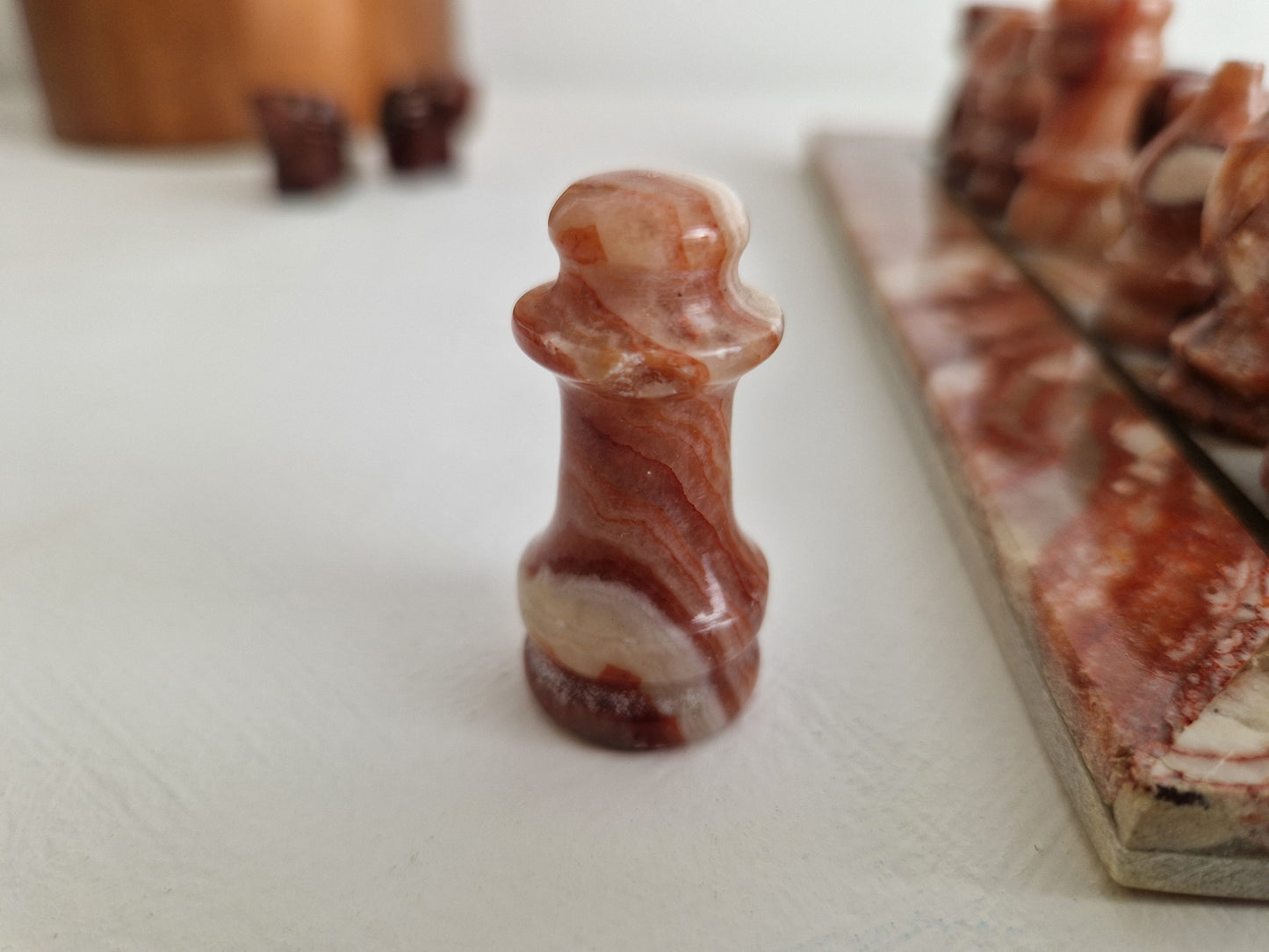 oud Marmer schaakspel