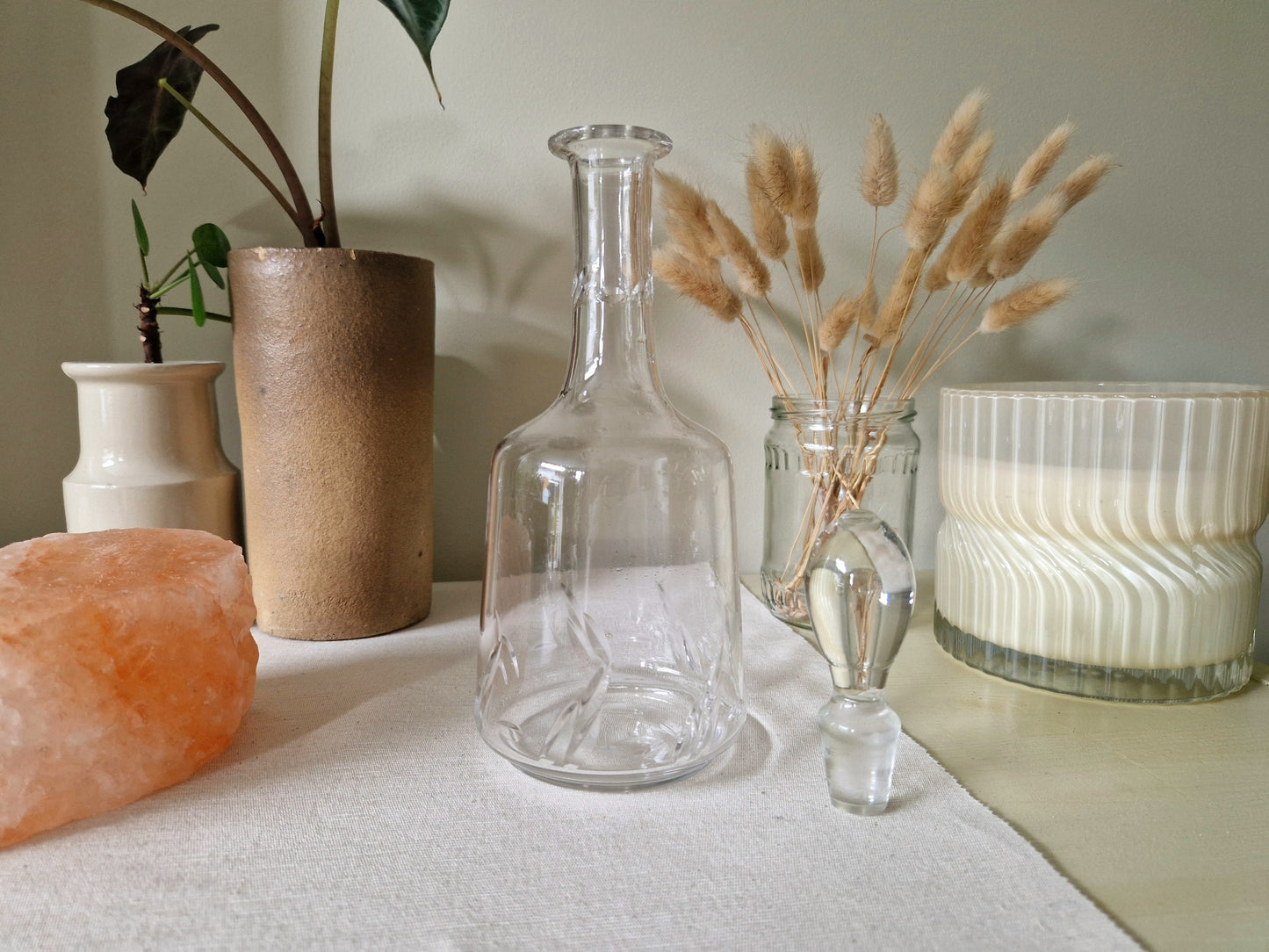 Brocante drank karaf met dop
