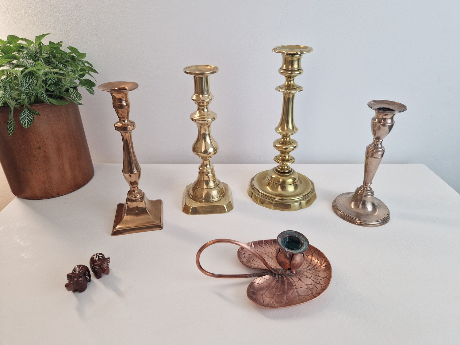 webshop in antieke kandelaren, webwinkel messing en koperen kandelaren