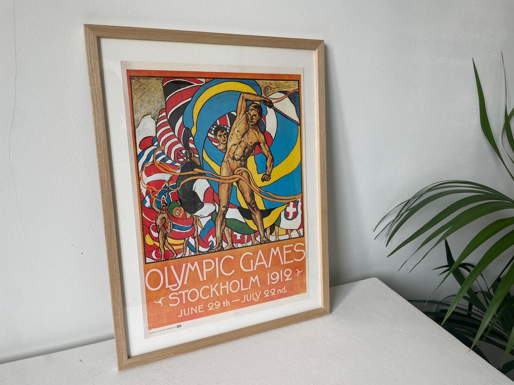 Vintage poster Olympic Games Stockholm 1912 Texaco uitgave