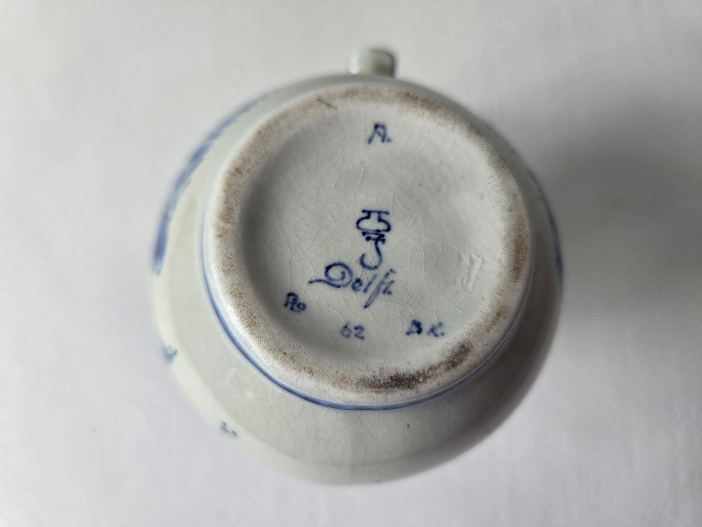 Delfts blauw kannetje met oor