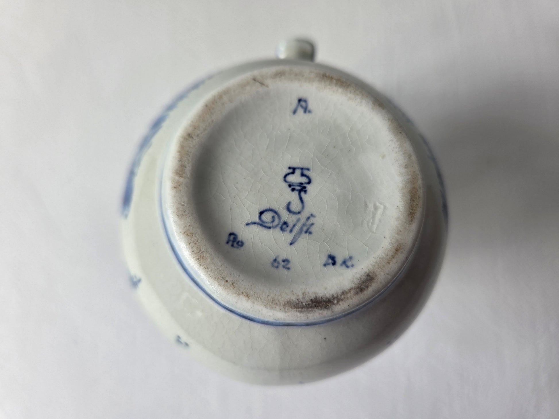 Delfts blauw kannetje met oor