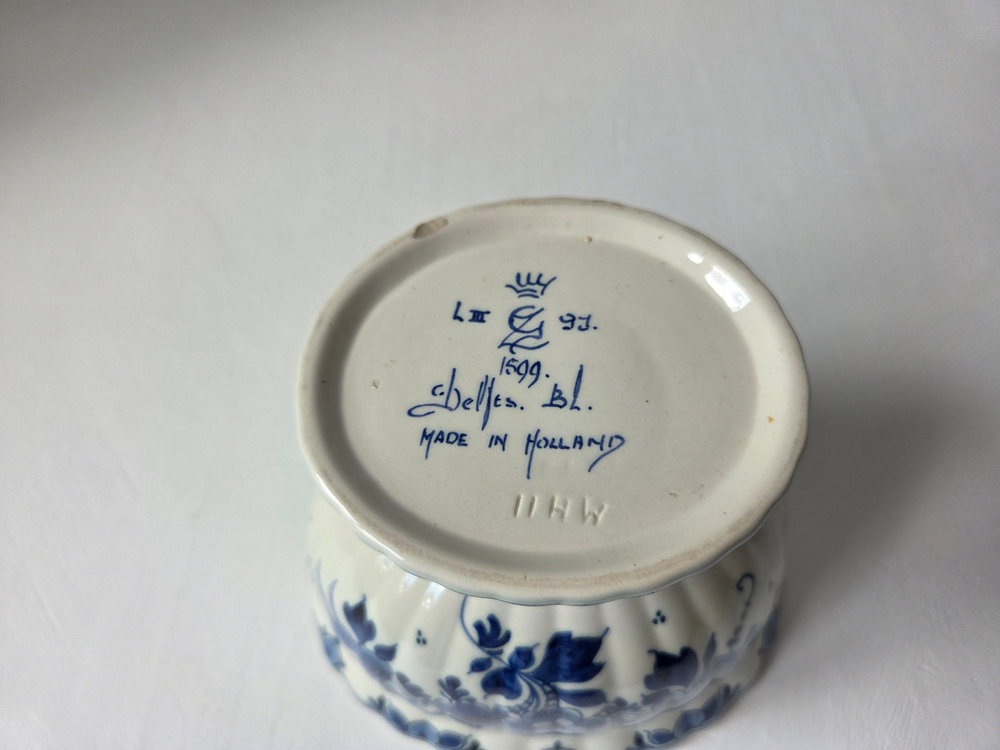 blauw wit vaasje van Zenith Gouda