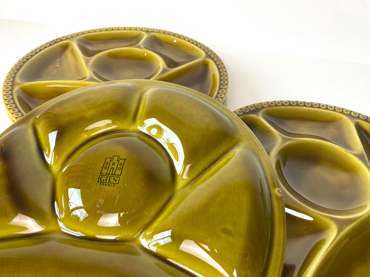 Fondueborden van Gien Frankrijk – vintage keramiek uit de jaren 70