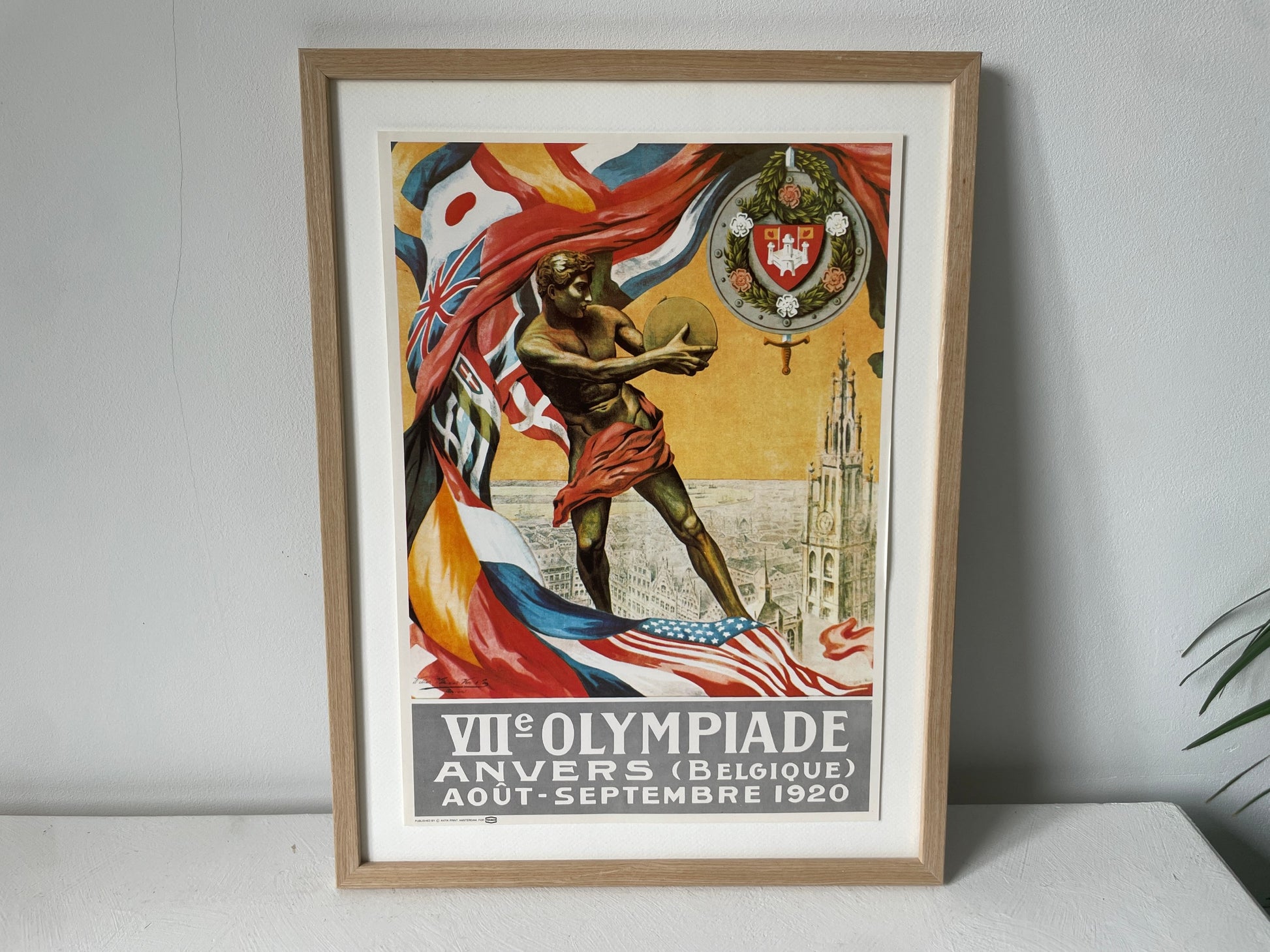Reproductie poster Texaco 1972 Olympiade Antwerpen