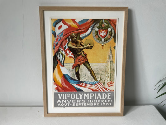 Reproductie poster Texaco 1972 Olympiade Antwerpen