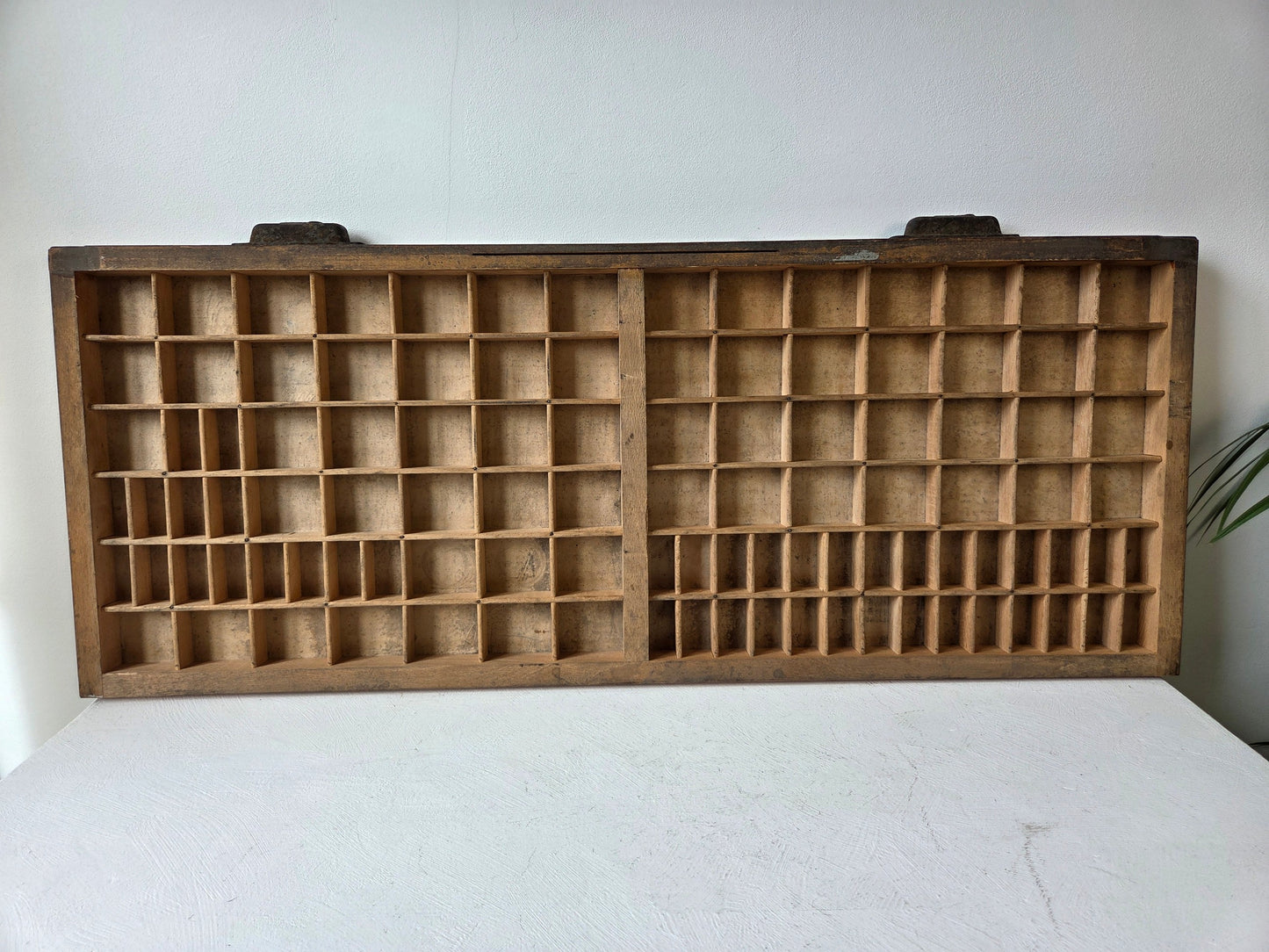 Vintage drukkerijlade – houten letterbak D’Antan collectie