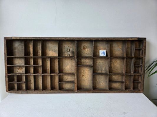 Oud houten letterbak – drukkerijlade zonder handgrepen D’Antan collectie