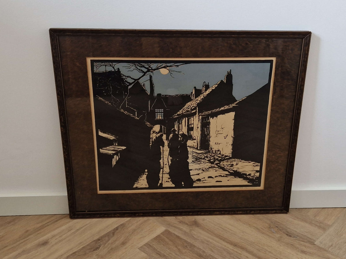 Pietr Rackwitz Houtsnede Piet Rackwitz (1925) – D'Antan
