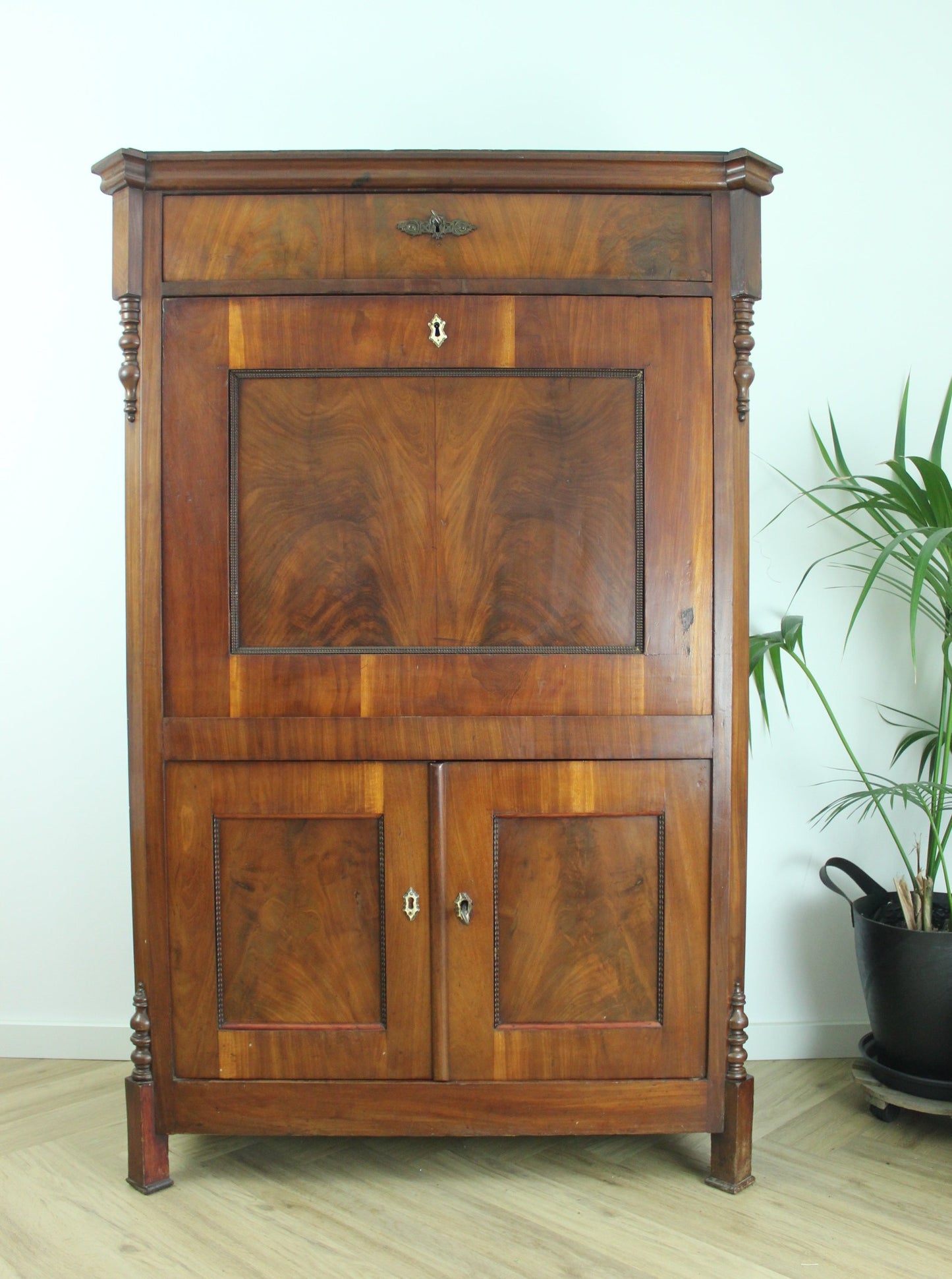 Antieke Secretaire met Uitklapbaar Schrijfblad (Mahonie)