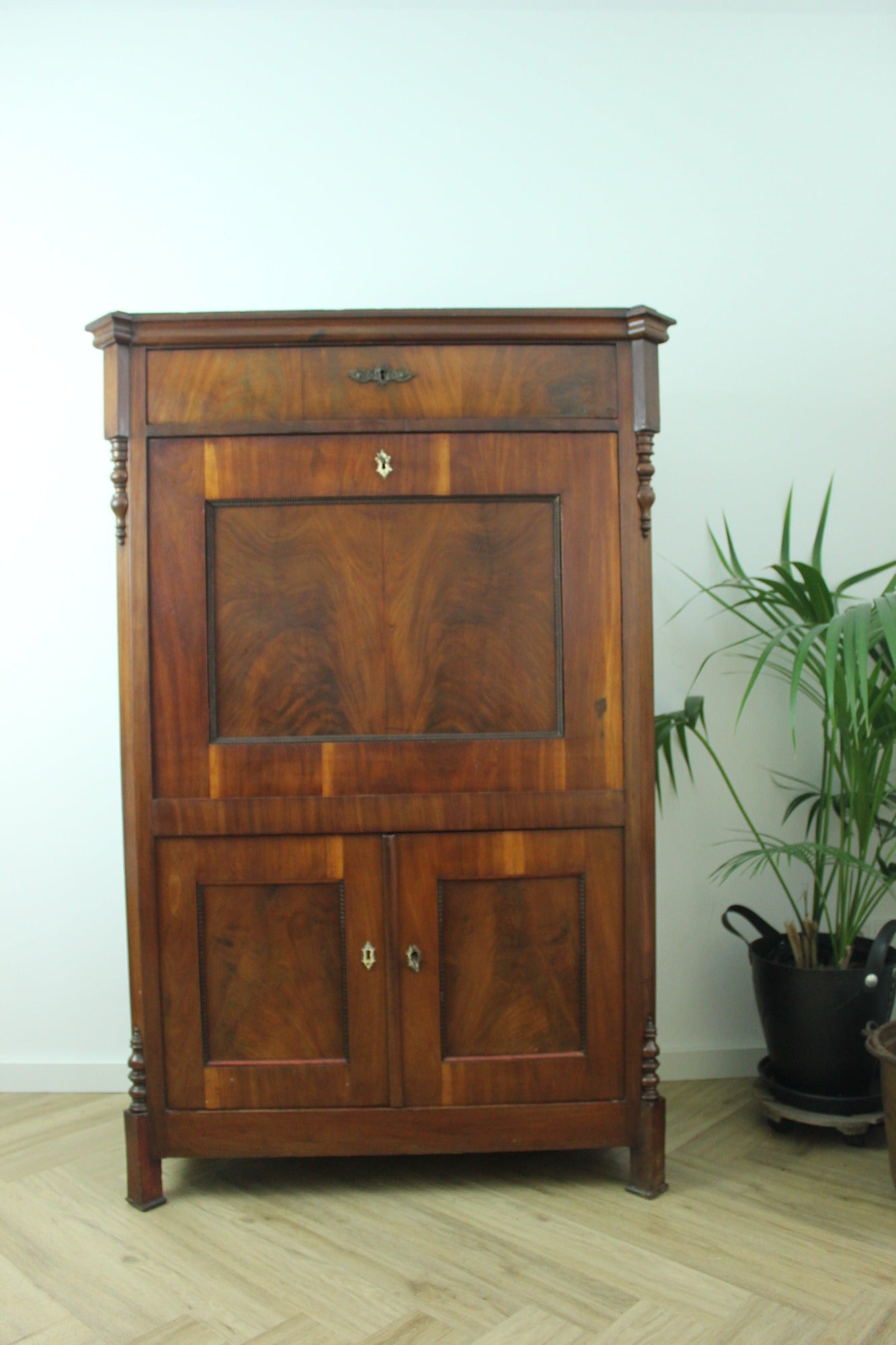 Antieke Secretaire met Uitklapbaar Schrijfblad (Mahonie)