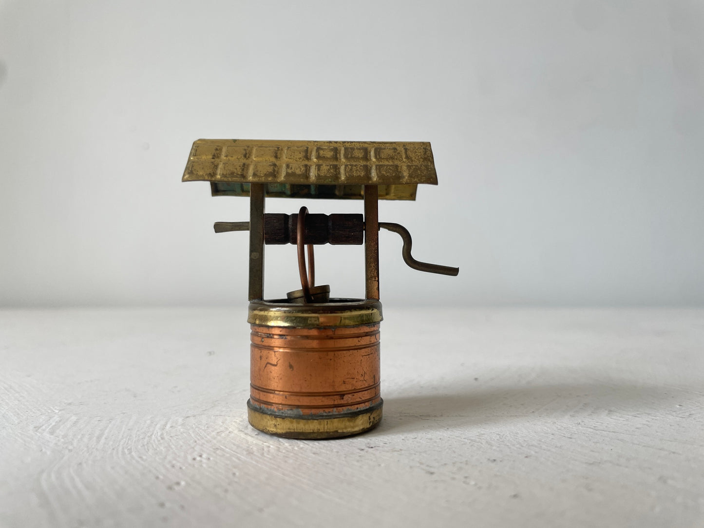 miniatuur waterput messing koper brocante
