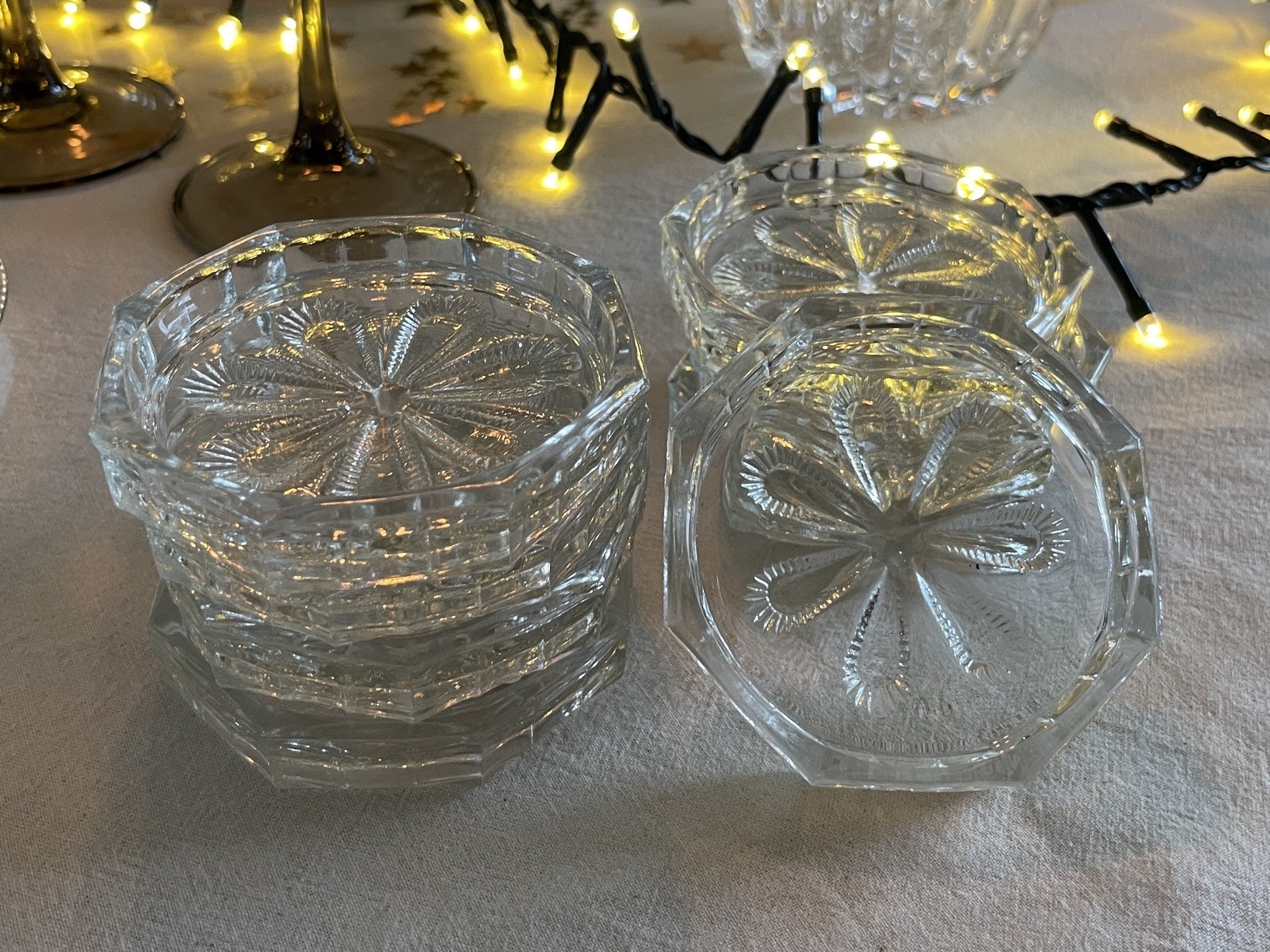 Onderzetters vintage kristal