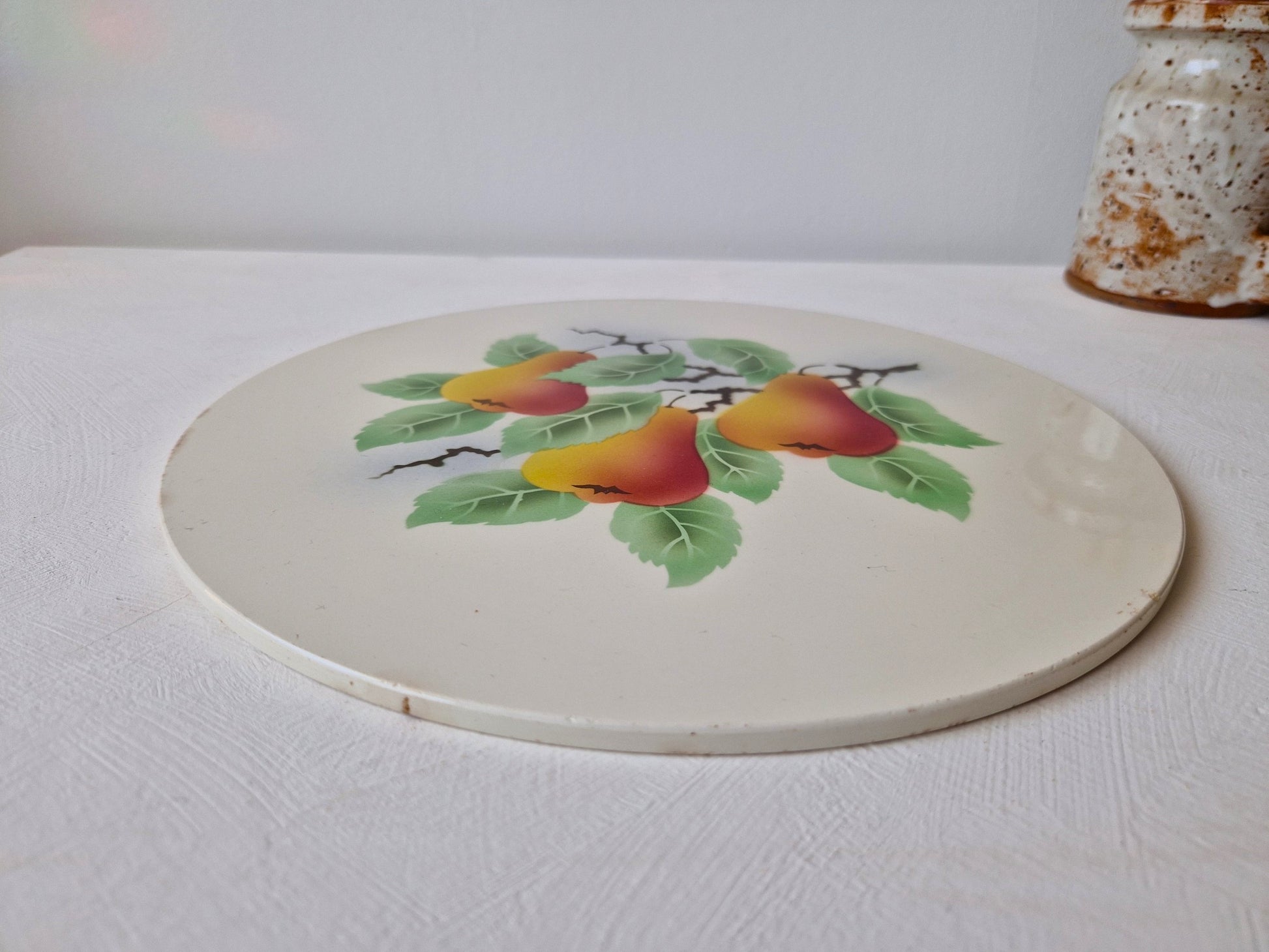 Vintage tafelonderzetter Duitsland Keramik Grünstadt