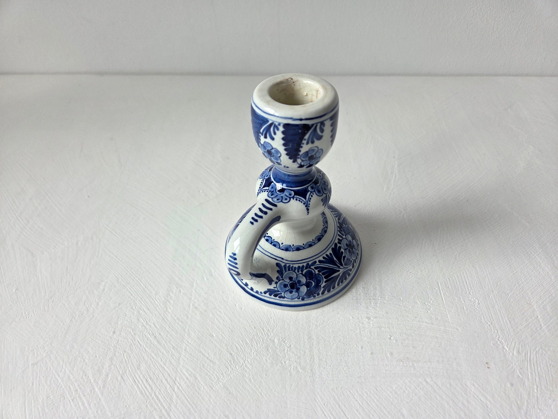 kandelaar met handgeschilderd decor