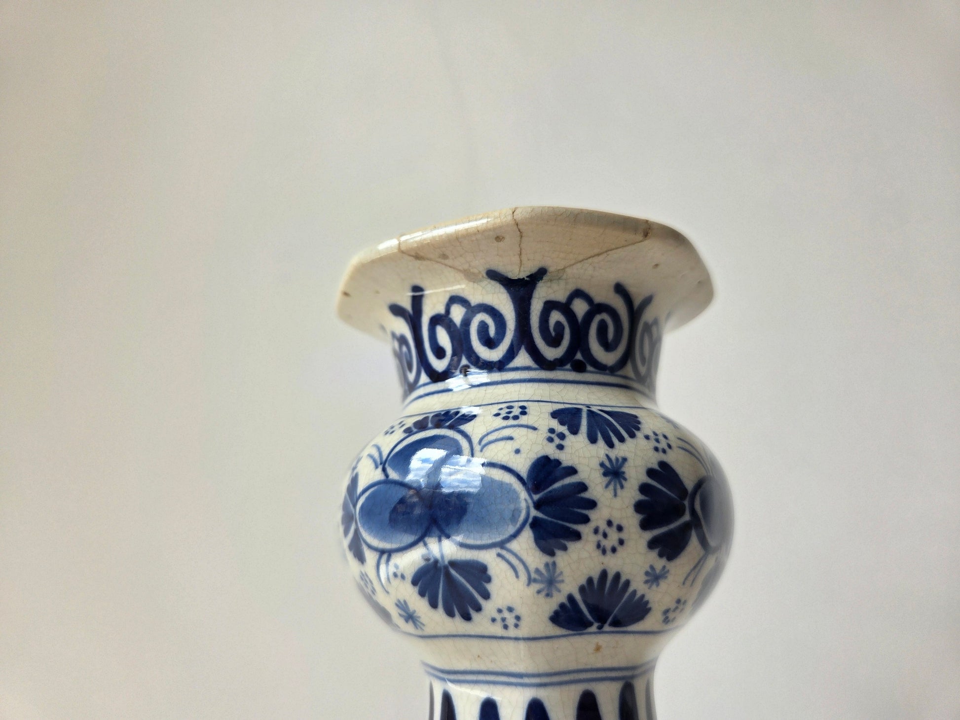 Delfts blauw aardewerk vaas Gerbrands