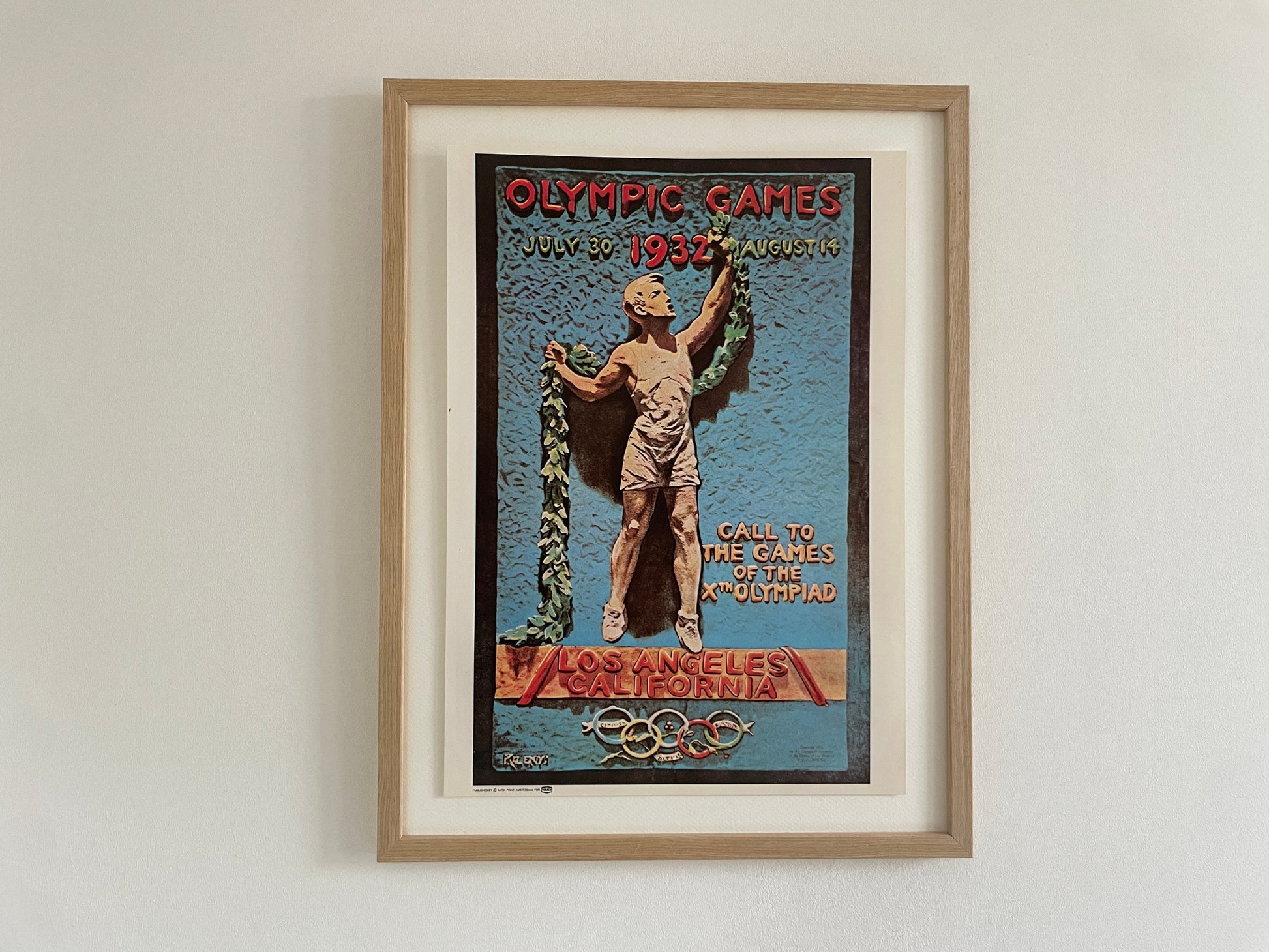 Reproductie poster Olympische Zomerspelen Los Angeles 1932