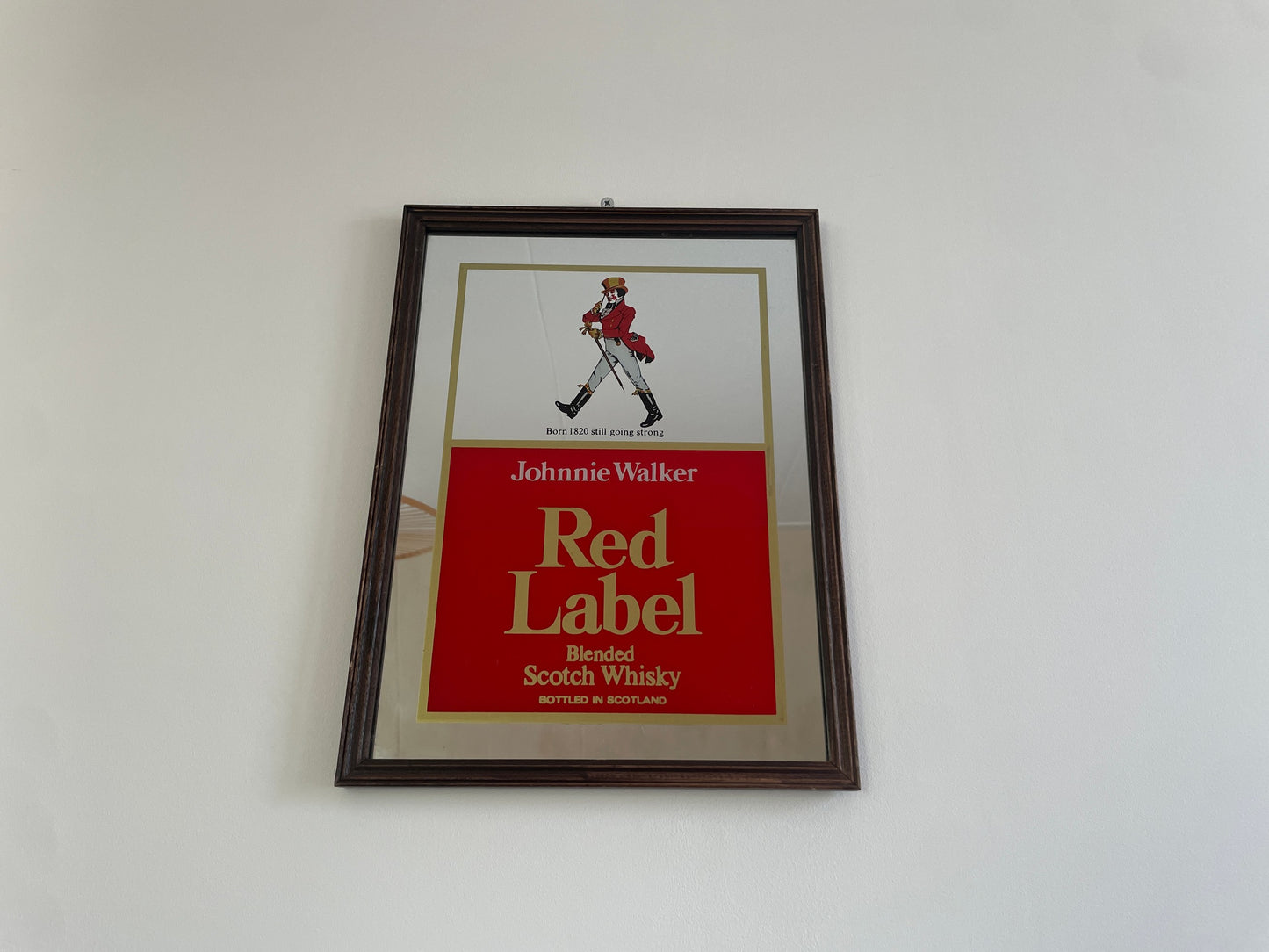 Johnnie Walker reclame spiegel 40 bij 29 cm