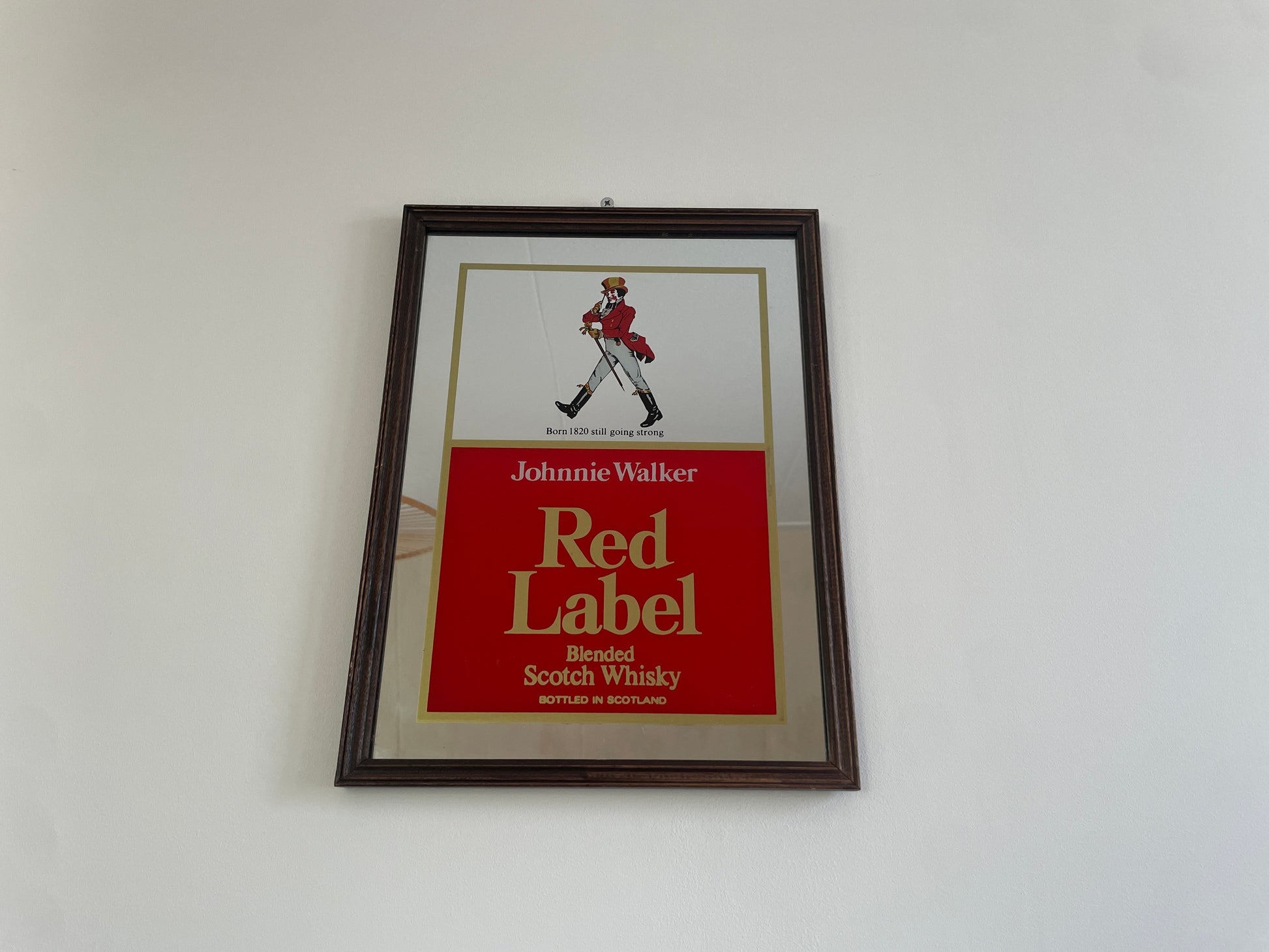 Johnnie Walker reclame spiegel 40 bij 29 cm