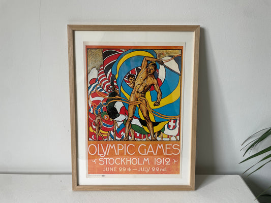 Texaco 1972 poster Olympische Spelen Stockholm vintage