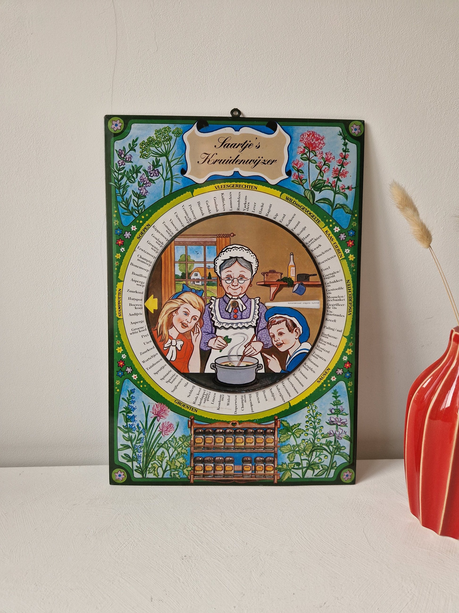 webshop in curiosa - vintage kruidenwijzer wanddecoratie