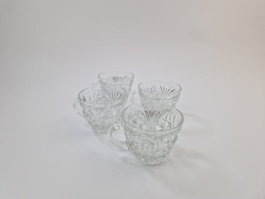 Kristallen (thee)glazen  (4 stuks)