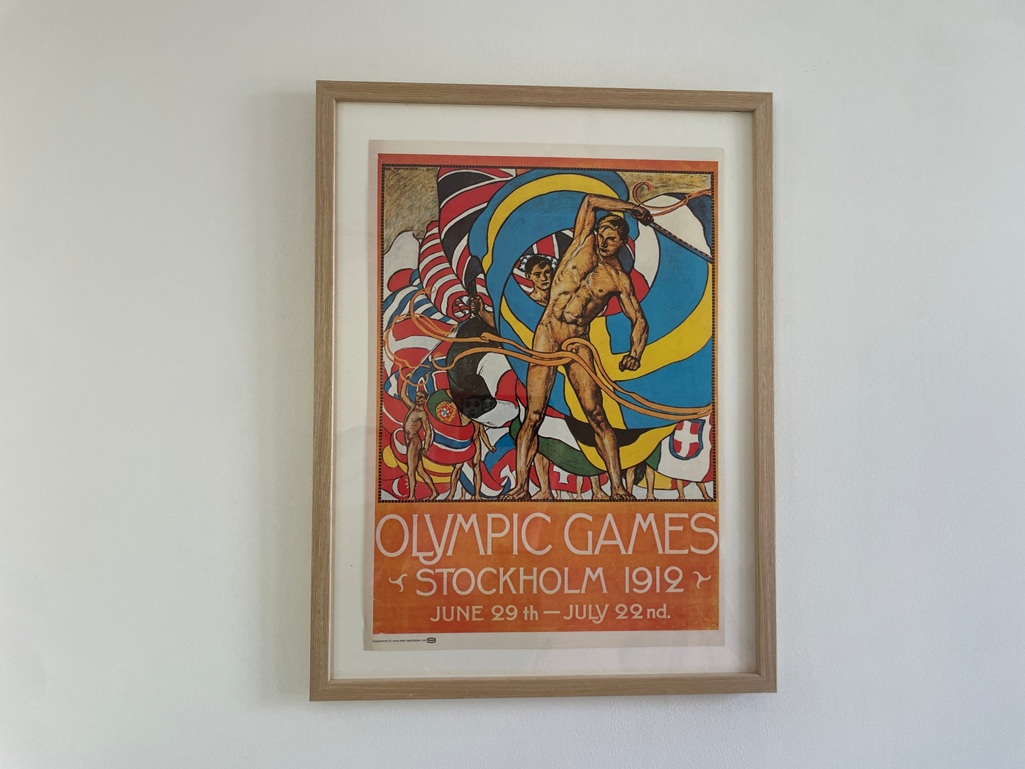 Decoratieve vintage sportposter Olympic Games Stockholm