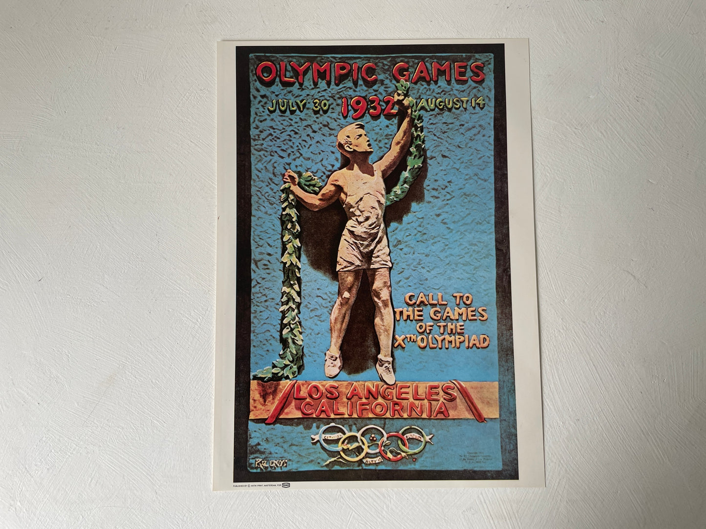 Poster Olympische Spelen Los Angeles 1932 Texaco 1972