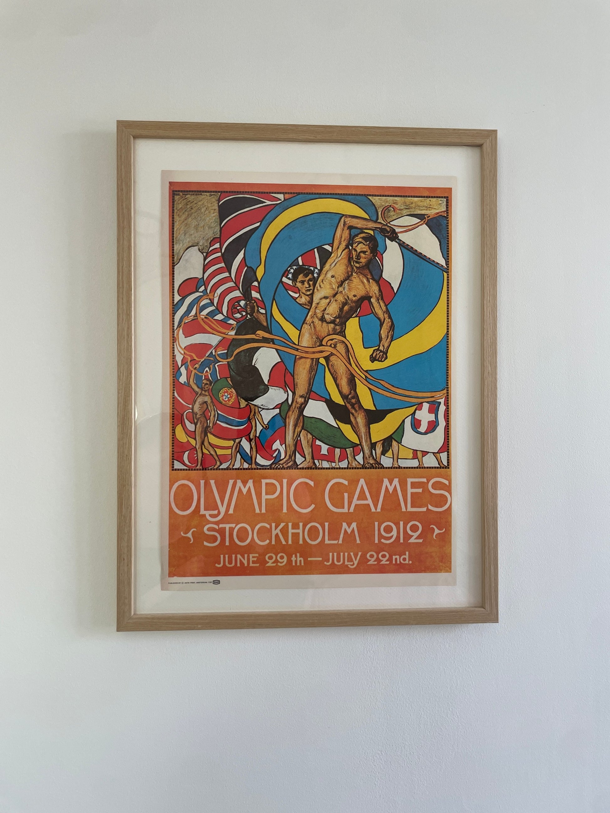 Retro wanddecoratie Olympische Spelen Stockholm 1912