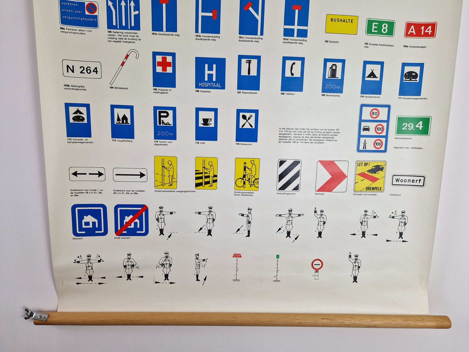 Retro schoolplaat verkeer en verkeersregels