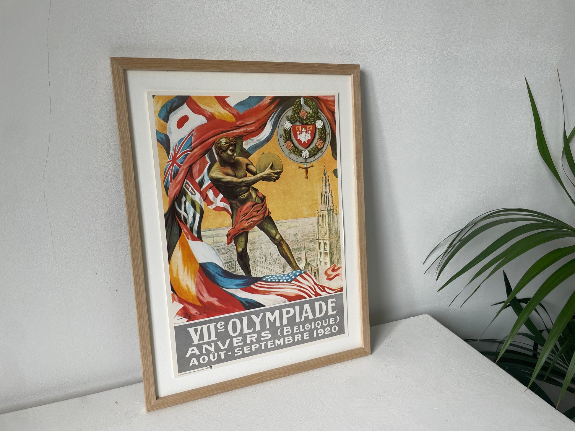 Retro poster Onze Lieve Vrouwekathedraal Antwerpen