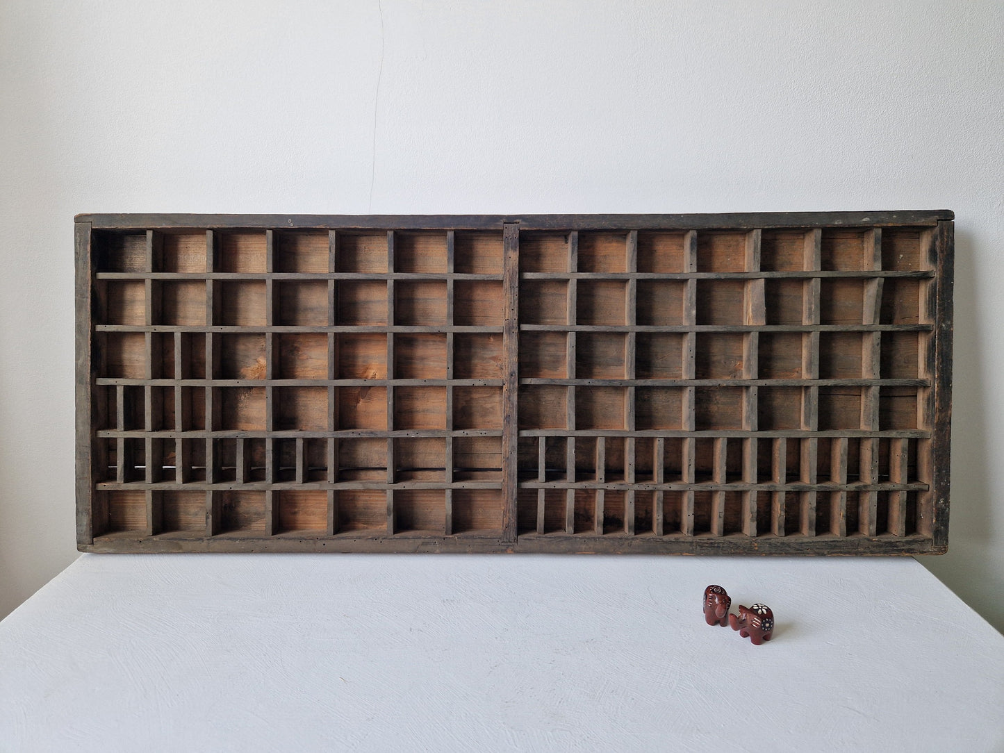 Grote oude letterbak van hout webshop