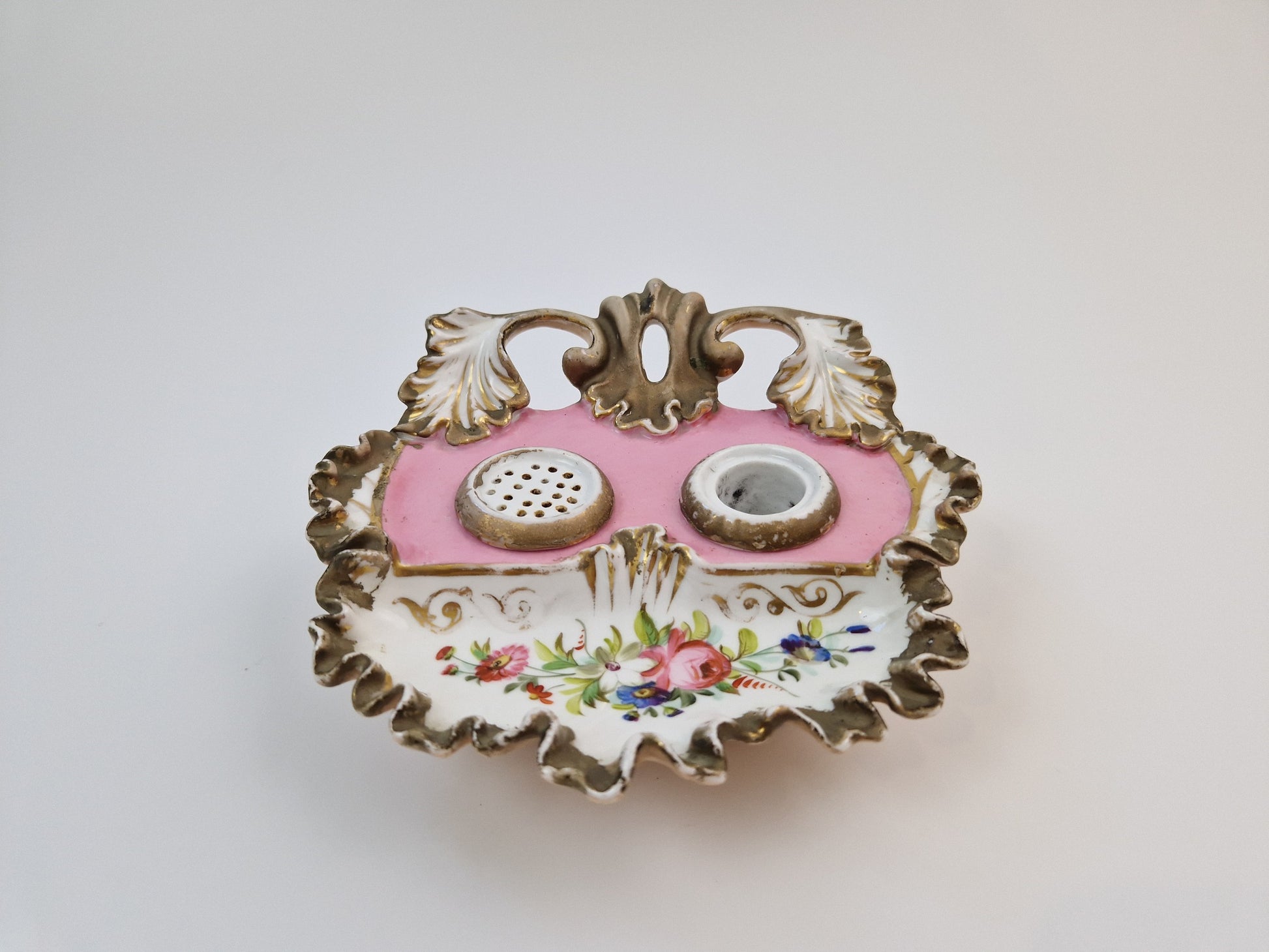 Handgeschilderde vintage inktpot