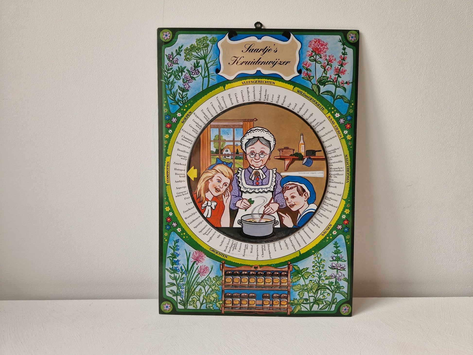 brocante wanddecoratie - Saartjes kruidenwijzer