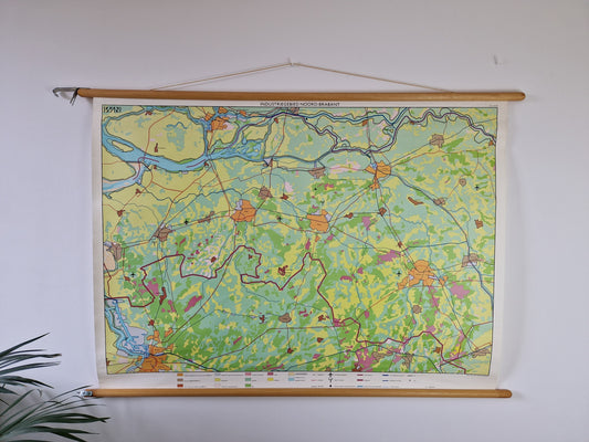 brocante schoolplaat Wolter-Noordhoff industriegebied Noord-Brabant