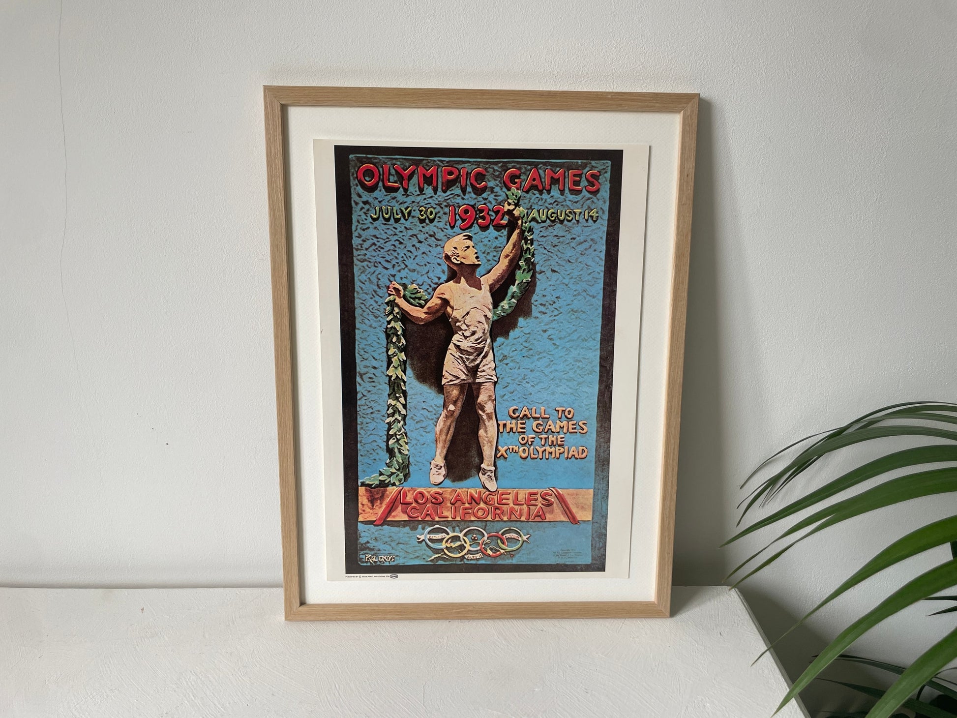 Retro poster Olympische Spelen 1932 Los Angeles reproductie