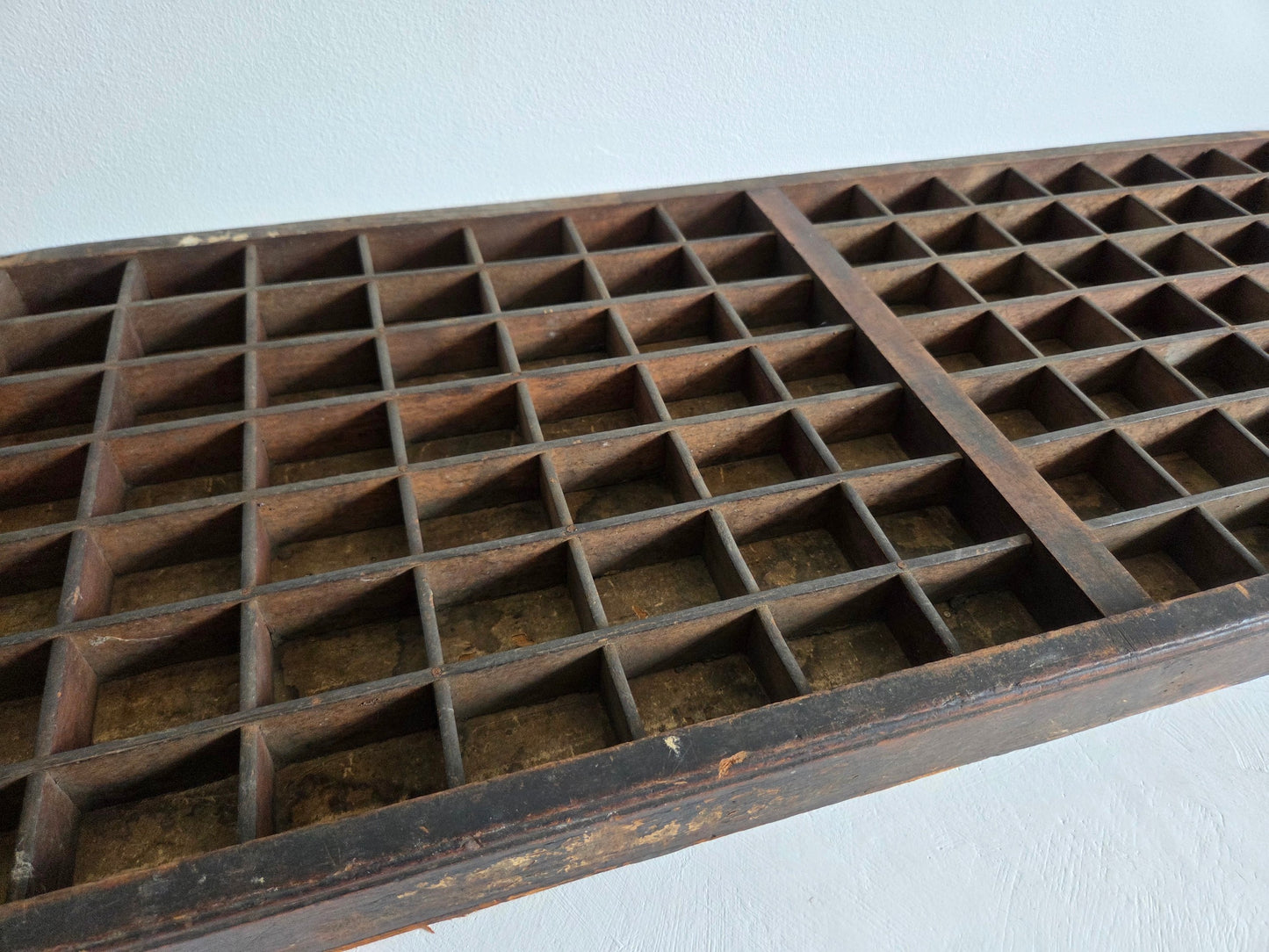 houten letterbak drukkerij 98 vakjes zonder handgrepen