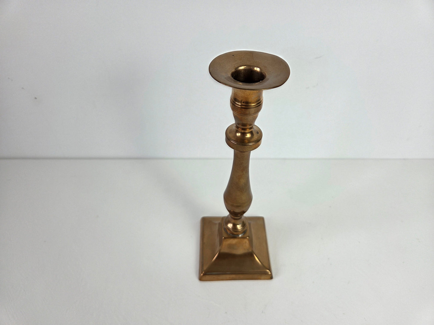antieke kandelaar 22 cm hoog