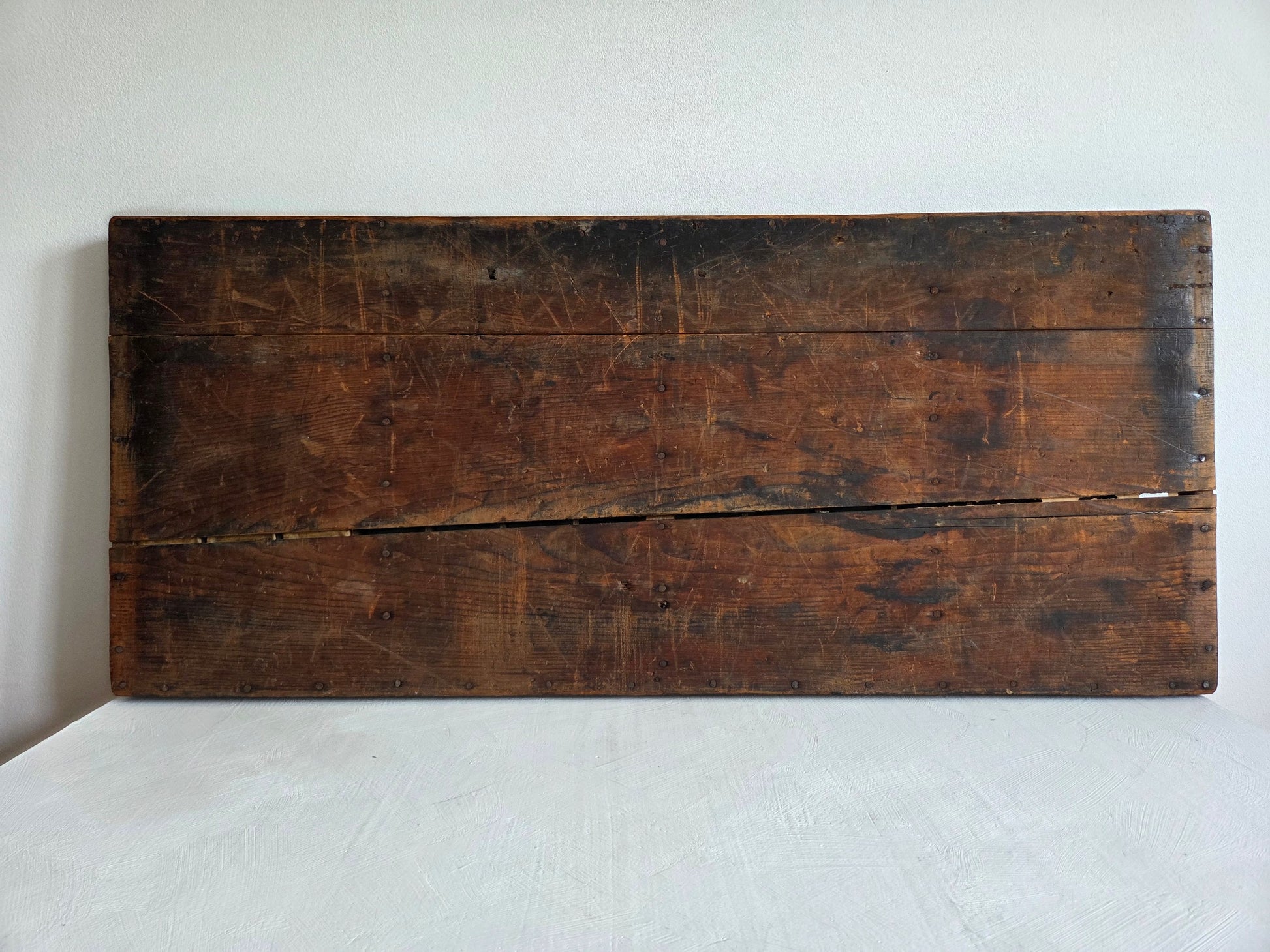 antieke letterbak 98 vakken zwart hout gebroken houtjes