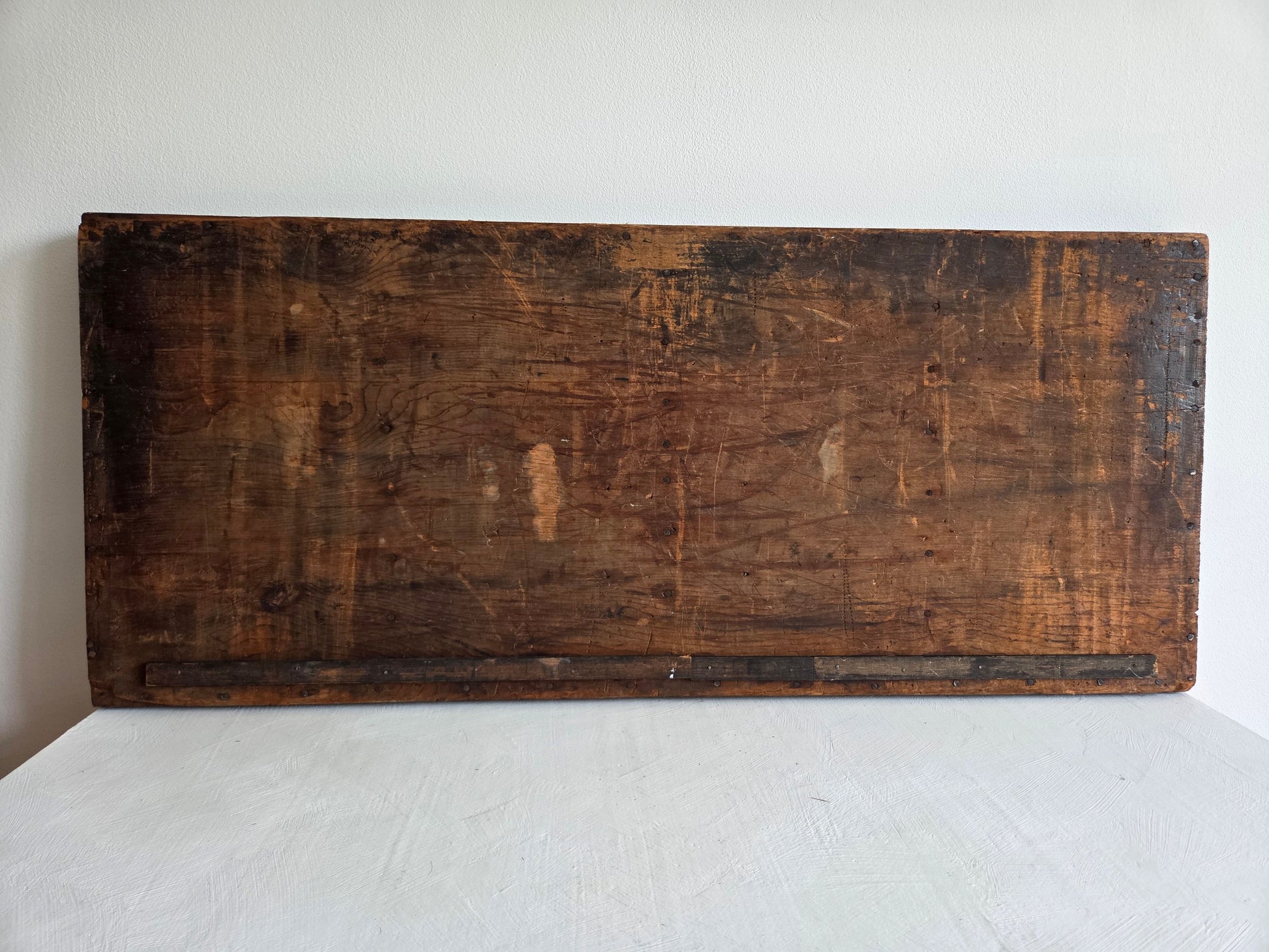 antieke letterbak hout 98 vakjes gebroken houtjes