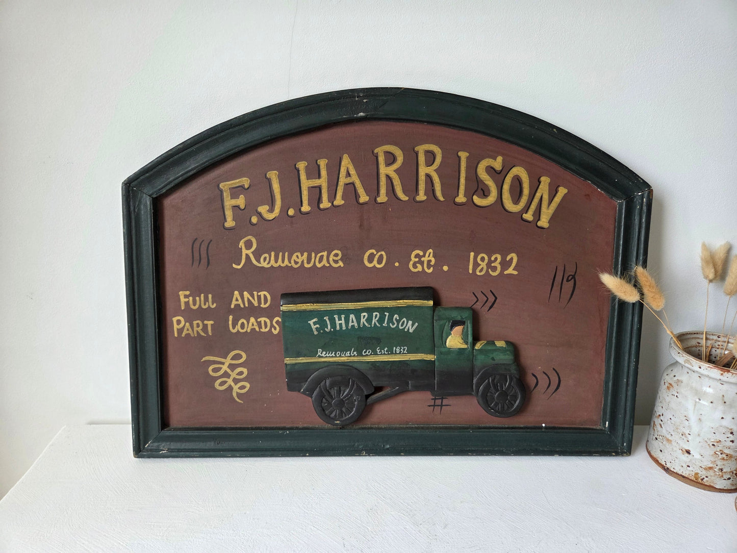 brocante uithangbord voor restaurant of café