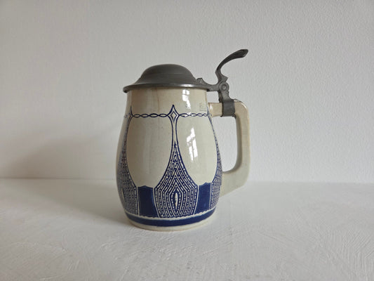 Dümler Breiden pul geometrisch decor crème blauw
