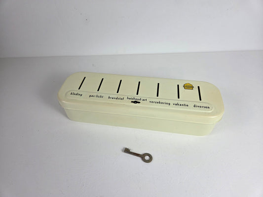 Brabantia spaarpot met zeven vakken en sleutel