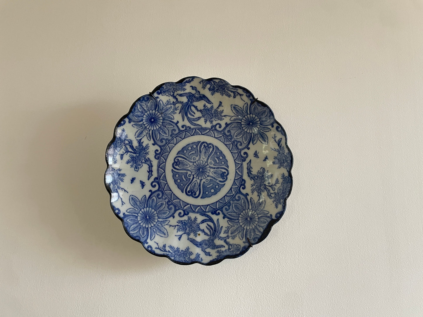 antiek blauw wit imari porselein