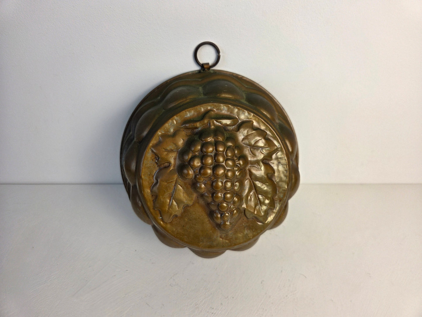 brocante koperen bakvorm met ophangring