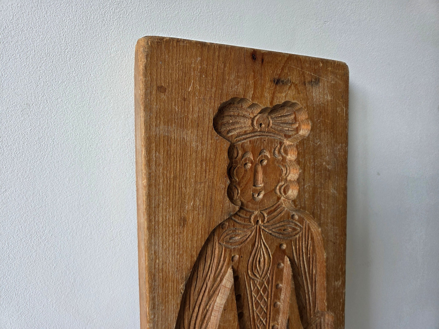 vintage dubbelzijdige speculaasplank van hout